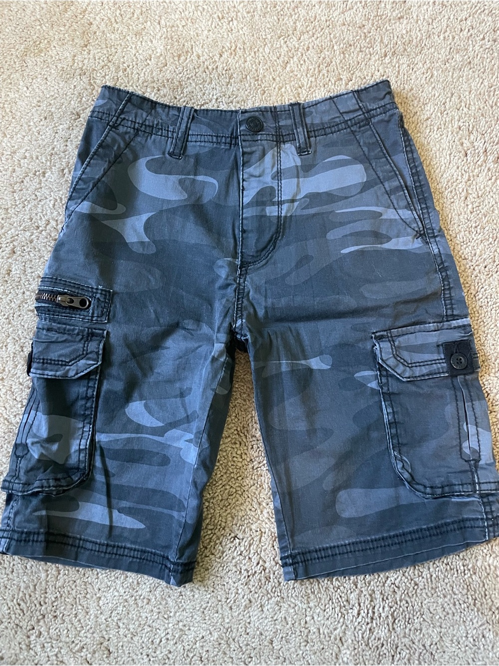 Boys' Camo Cargo Shorts - Grey